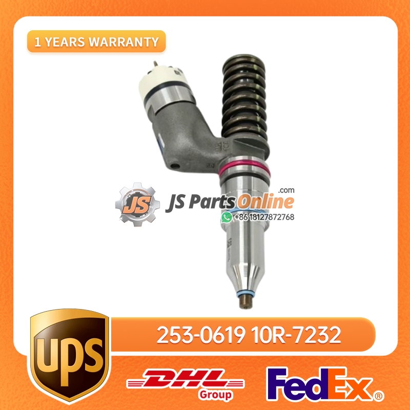 253-0619 10R-7232 Fuel Injector for Caterpillar CAT 3406E 1 - JS Parts Online 253-0619 10R-7232 Fuel Injector for Caterpillar CAT 3406E - 1