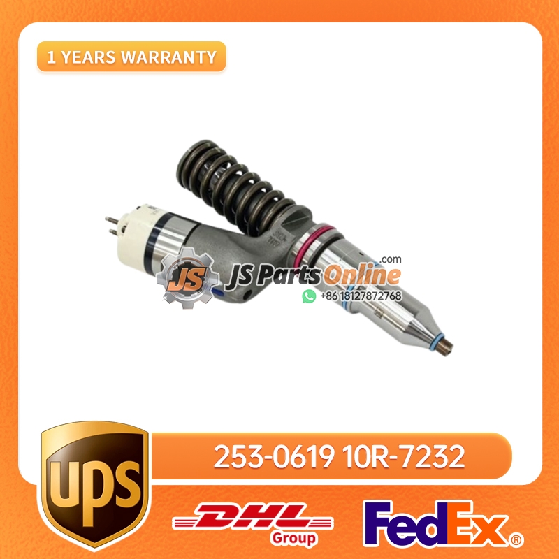 253-0619 10R-7232 Fuel Injector for Caterpillar CAT 3406E 2 - JS Parts Online 253-0619 10R-7232 Fuel Injector for Caterpillar CAT 3406E - 2